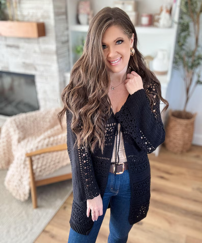 Caribbean Breeze Cardigan Pattern, Lace Cardigan Sizes Xs-5X